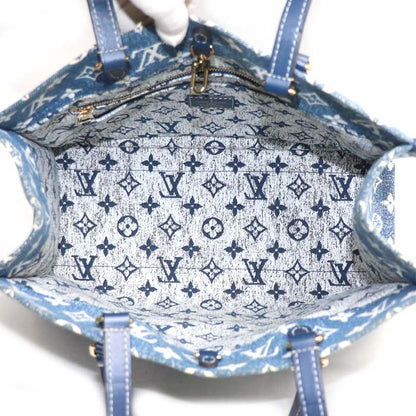 LOUIS VUITTON ルイ・ヴィトン オンザゴー MM 2Wayショルダーバッグ ブルー M59608 IC レディース【中古】【美品】