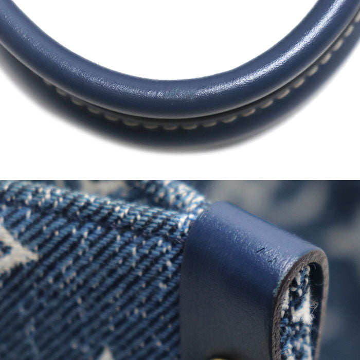 LOUIS VUITTON ルイ・ヴィトン オンザゴー MM 2Wayショルダーバッグ ブルー M59608 IC レディース【中古】【美品】