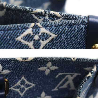 LOUIS VUITTON ルイ・ヴィトン オンザゴー MM 2Wayショルダーバッグ ブルー M59608 IC レディース【中古】【美品】