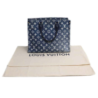 LOUIS VUITTON ルイ・ヴィトン オンザゴー MM 2Wayショルダーバッグ ブルー M59608 IC レディース【中古】【美品】