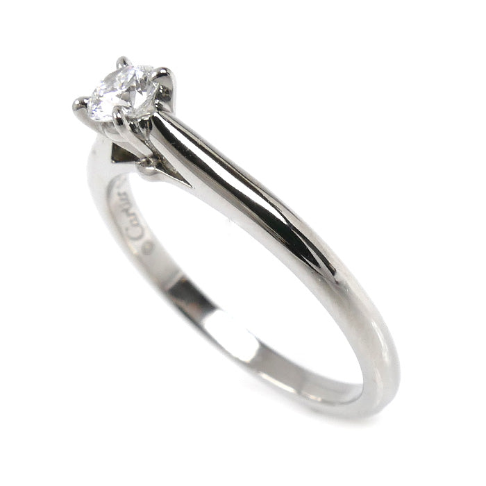 CARTIER カルティエ Pt950プラチナ ソリテール リング・指輪 ダイヤモンド0.18ct 9号 49 3.2g レディース【中古】【美品】