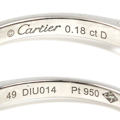 CARTIER カルティエ Pt950プラチナ ソリテール リング・指輪 ダイヤモンド0.18ct 9号 49 3.2g レディース【中古】【美品】