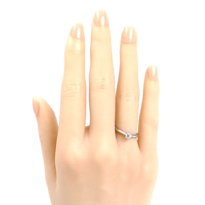 CARTIER カルティエ Pt950プラチナ ソリテール リング・指輪 ダイヤモンド0.18ct 9号 49 3.2g レディース【中古】【美品】