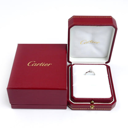 CARTIER カルティエ Pt950プラチナ ソリテール リング・指輪 ダイヤモンド0.18ct 9号 49 3.2g レディース【中古】【美品】