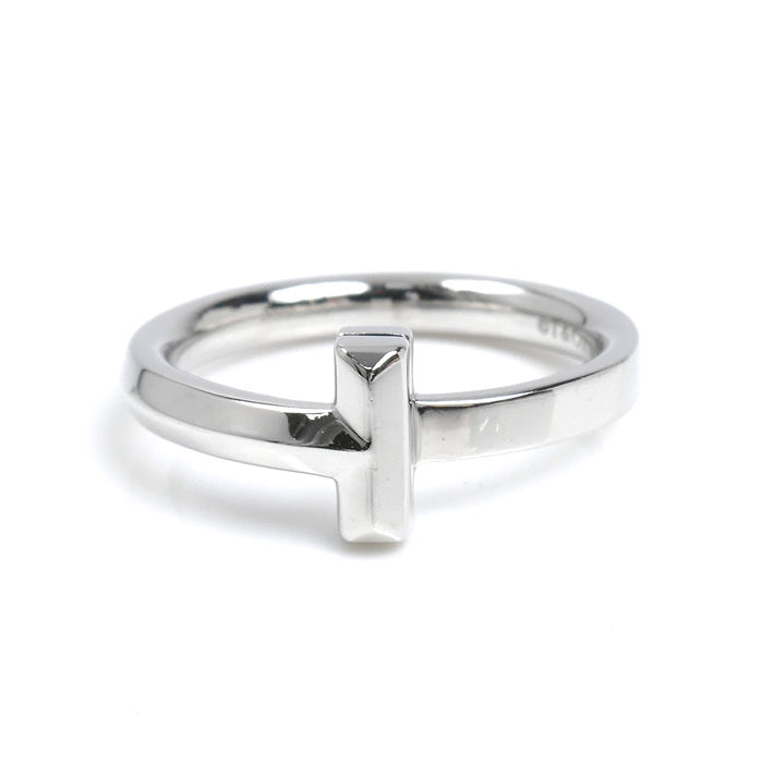 TIFFANY&Co. ティファニー K18WG ホワイトゴールド Tワン リング・指輪 69278159 9号 4.3g レディース【中古】【美品】