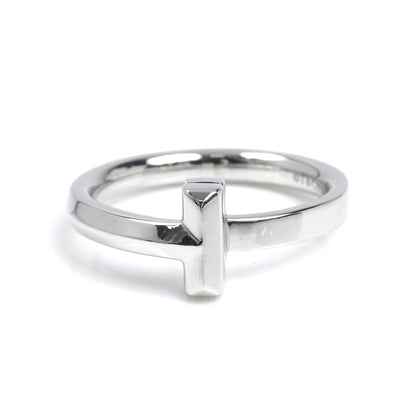 TIFFANY&Co. ティファニー K18WG ホワイトゴールド Tワン リング・指輪 69278159 9号 4.3g レディース【中古】【美品】