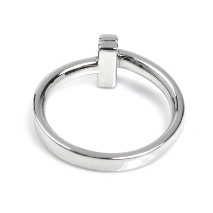 TIFFANY&Co. ティファニー K18WG ホワイトゴールド Tワン リング・指輪 69278159 9号 4.3g レディース【中古】【美品】