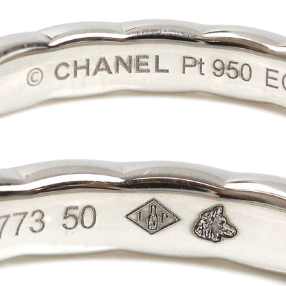 CHANEL シャネル Pt950プラチナ ココ クラッシュ スモール リング・指輪 J11117 9.5号 50 4.1g レディース【中古】【美品】