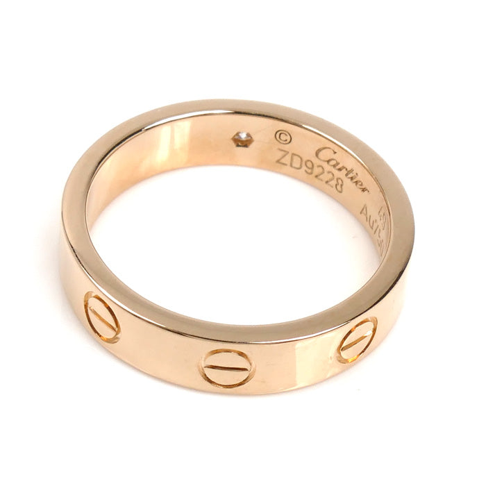 CARTIER カルティエ K18PG ピンクゴールド ミニラブ 1Pダイヤ リング・指輪 B4050749 ダイヤモンド 9号 49 4.2g レディース【中古】