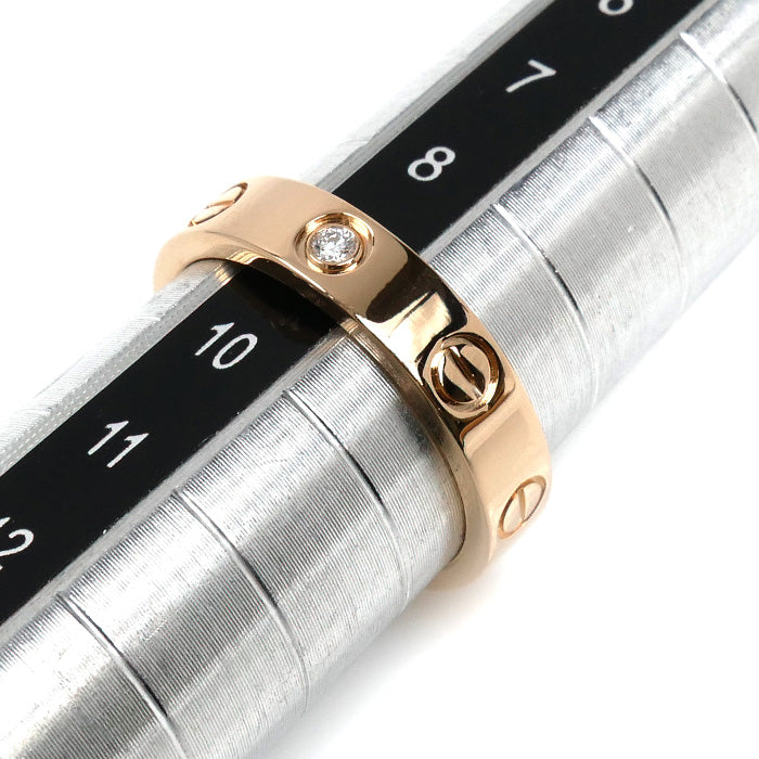 CARTIER カルティエ K18PG ピンクゴールド ミニラブ 1Pダイヤ リング・指輪 B4050749 ダイヤモンド 9号 49 4.2g レディース【中古】
