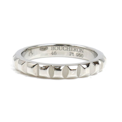 Boucheron ブシュロン Pt950プラチナ キャトル クルドパリ ミディアム リング・指輪 JAL00109 6号 46 4.0g レディース【中古】【美品】