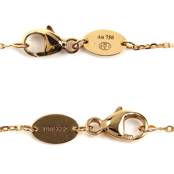 Chaumet ショーメ K18PG ピンクゴールド ジュ ドゥ リアン ネックレス 082932 ターコイズ ダイヤモンド 3.1g 38/40/42cm レディース【中古】【美品】