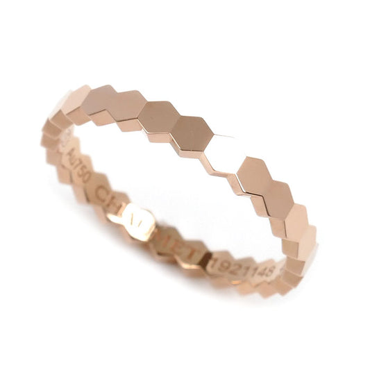Chaumet ショーメ K18PG ピンクゴールド ビーマイラブ ハニカム リング・指輪 081931 9号 49 1.8g レディース【中古】【美品】