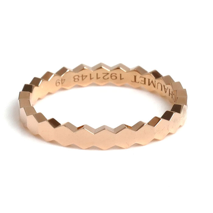 Chaumet ショーメ K18PG ピンクゴールド ビーマイラブ ハニカム リング・指輪 081931 9号 49 1.8g レディース【中古】【美品】