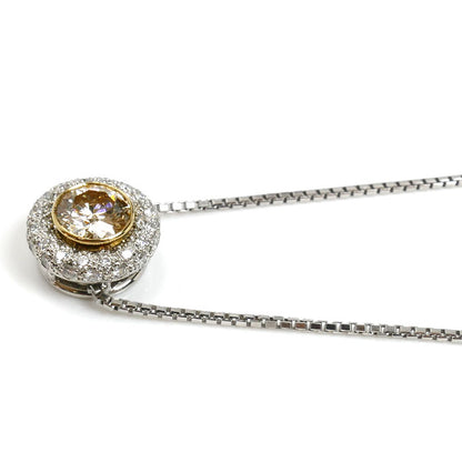 KASHIKEY Pt900プラチナ Pt850プラチナ K18 カシケイ モア ネックレス ダイヤモンド0.747ct/0.30ct 7.1g ～45cm フリーチェーン レディース【中古】