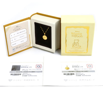 Disney ディズニー K24YG イエローゴールド くまのプーさん 1/20oz 限定900 ネックレス 4.6g ～50cm ツイストペダルフリーチェーン レディース【中古】【美品】