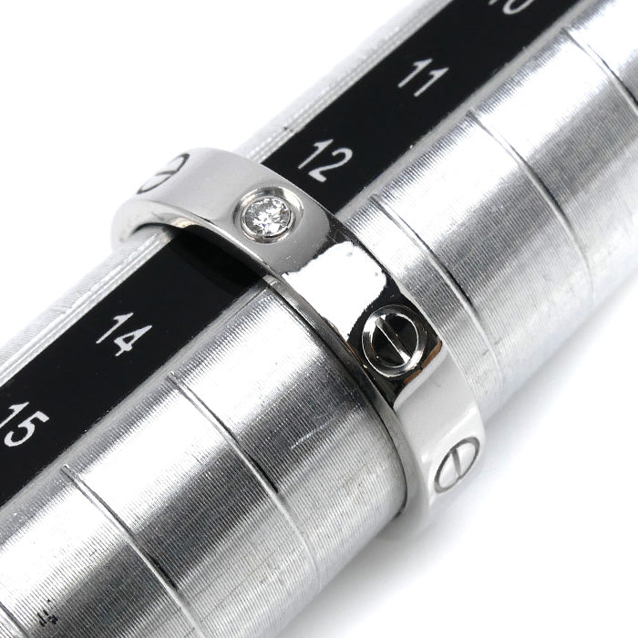 CARTIER カルティエ K18WG ホワイトゴールド ミニラブ 1Pダイヤ リング・指輪 B4050553 ダイヤモンド 12.5号 53 4.7g レディース【中古】【美品】