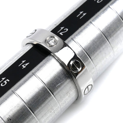 CARTIER カルティエ K18WG ホワイトゴールド ミニラブ 1Pダイヤ リング・指輪 B4050553 ダイヤモンド 12.5号 53 4.7g レディース【中古】【美品】