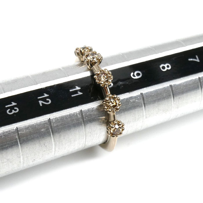 KASHIKEY K18BG ミル リング・指輪 BMI005 ダイヤモンド0.20ct 10号 2.4g レディース【中古】