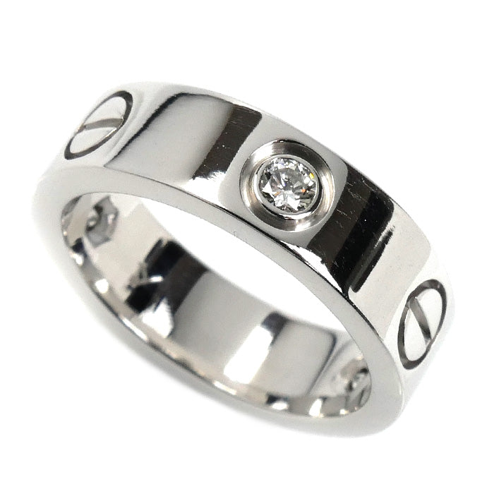 CARTIER カルティエ K18WG ホワイトゴールド ラブリング 3Pダイヤ リング・指輪 ダイヤモンド 10号 50 8.2g レディース【中古】【美品】
