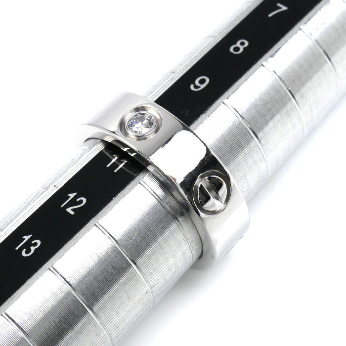 CARTIER カルティエ K18WG ホワイトゴールド ラブリング 3Pダイヤ リング・指輪 ダイヤモンド 10号 50 8.2g レディース【中古】【美品】