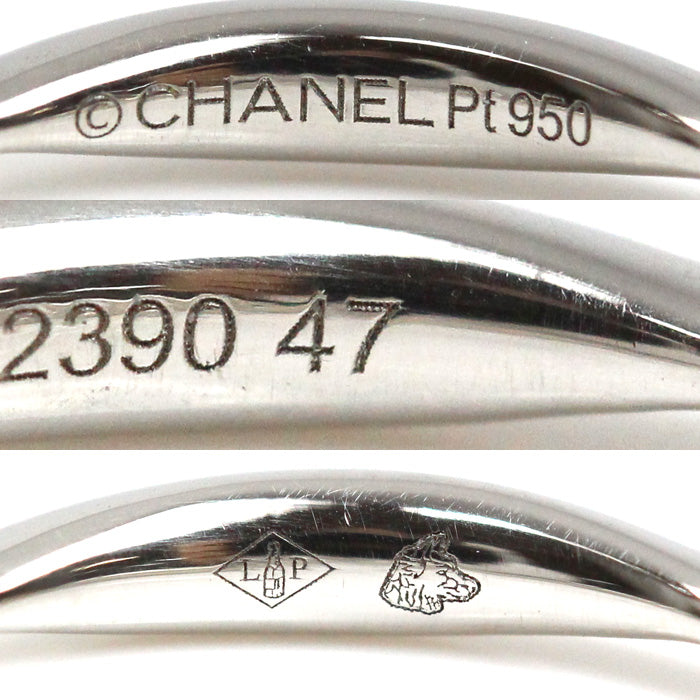 CHANEL シャネル Pt950プラチナ カメリア リング・指輪 J10667 7号 47 2.4g レディース【中古】【美品】