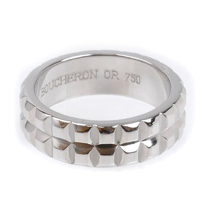 Boucheron ブシュロン K18WG ホワイトゴールド キャトル クルドパリ ポワントディアマン リング・指輪 6号 6.4g レディース【中古】【美品】