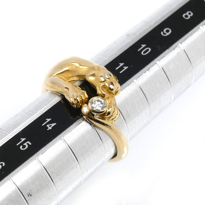Carrera y Carrera カレライカレラ K18YG イエローゴールド パンサー リング・指輪 ダイヤモンド 12.5号 4.2g レディース【中古】