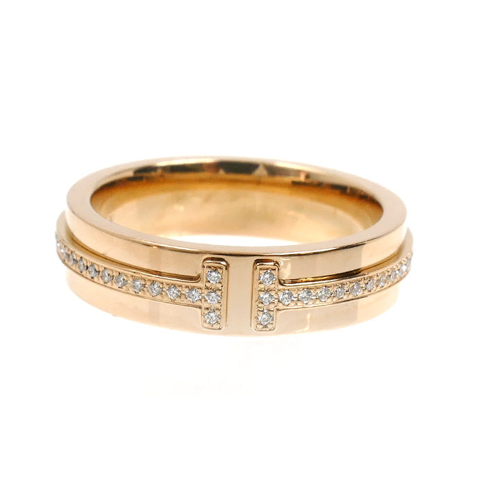 TIFFANY&Co. ティファニー K18PG ピンクゴールド Tナロー リング・指輪 ダイヤモンド 6.5号 5.3g レディース【中古】【美品】