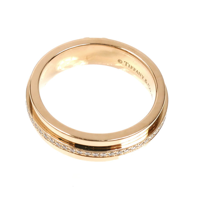 TIFFANY&Co. ティファニー K18PG ピンクゴールド Tナロー リング・指輪 ダイヤモンド 6.5号 5.3g レディース【中古】【美品】
