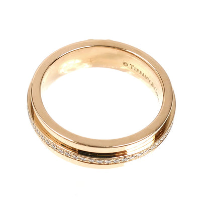 TIFFANY&Co. ティファニー K18PG ピンクゴールド Tナロー リング・指輪 ダイヤモンド 6.5号 5.3g レディース【中古】【美品】