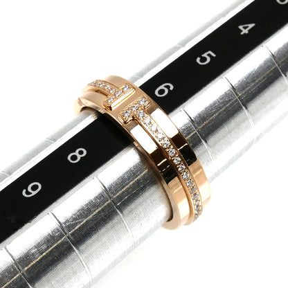 TIFFANY&Co. ティファニー K18PG ピンクゴールド Tナロー リング・指輪 ダイヤモンド 6.5号 5.3g レディース【中古】【美品】