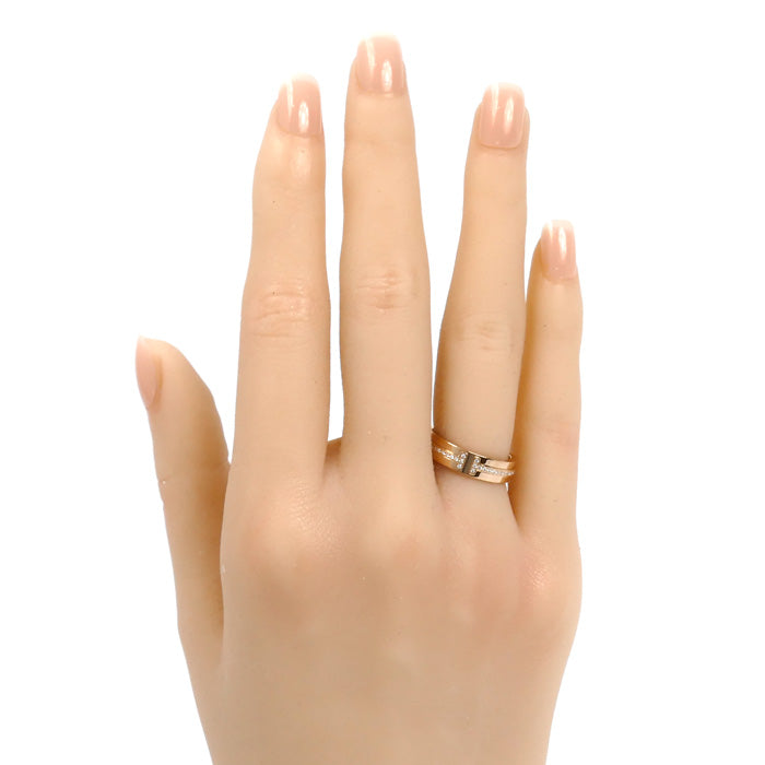 TIFFANY&Co. ティファニー K18PG ピンクゴールド Tナロー リング・指輪 ダイヤモンド 6.5号 5.3g レディース【中古】【美品】