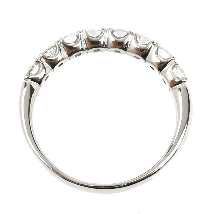 Ponte Vecchio ポンテヴェキオ Pt900プラチナ ハーフエタニティ リング・指輪 ダイヤモンド0.73ct 11号 3.4g 訳あり品 レディース【中古】