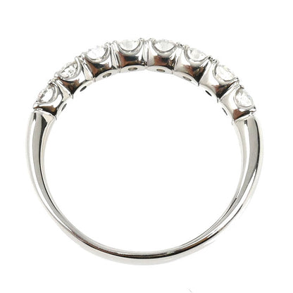 Ponte Vecchio ポンテヴェキオ Pt900プラチナ ハーフエタニティ リング・指輪 ダイヤモンド0.73ct 11号 3.4g 訳あり品 レディース【中古】