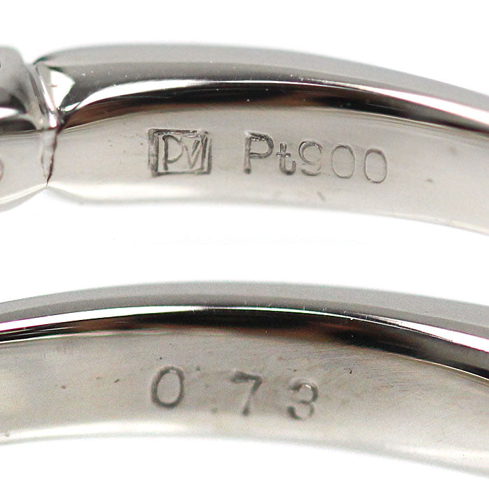 Ponte Vecchio ポンテヴェキオ Pt900プラチナ ハーフエタニティ リング・指輪 ダイヤモンド0.73ct 11号 3.4g 訳あり品 レディース【中古】