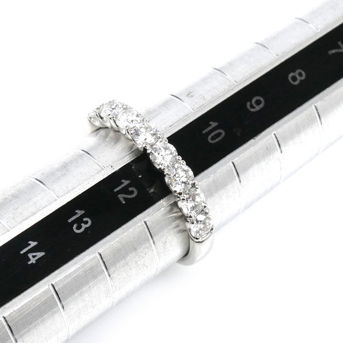 Ponte Vecchio ポンテヴェキオ Pt900プラチナ ハーフエタニティ リング・指輪 ダイヤモンド0.73ct 11号 3.4g 訳あり品 レディース【中古】