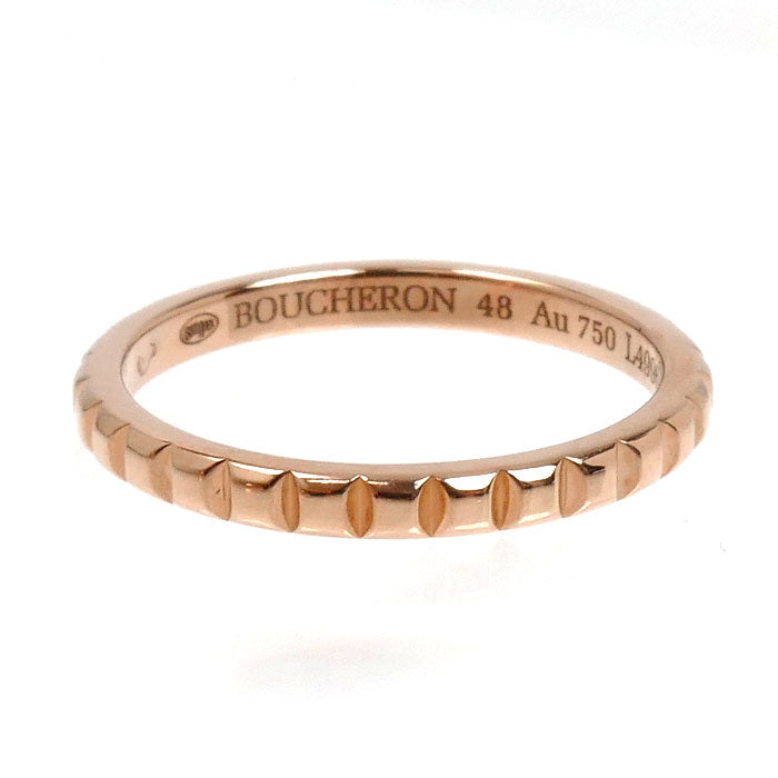 Boucheron ブシュロン K18PG ピンクゴールド キャトル クルドパリ スモール リング・指輪 JAL01164 8号 48 1.9g レディース【中古】【美品】