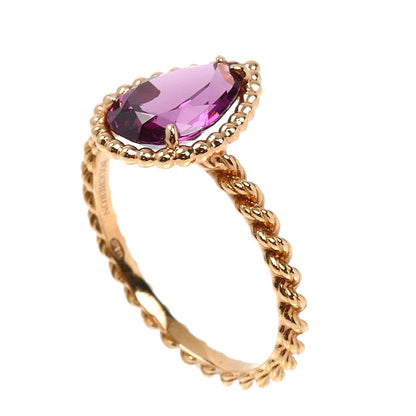 Boucheron ブシュロン K18PG ピンクゴールド セルパンボエム スモール リング・指輪 JRG02783 ロードライトガーネット 13号 53 2.5g レディース【中古】【美品】