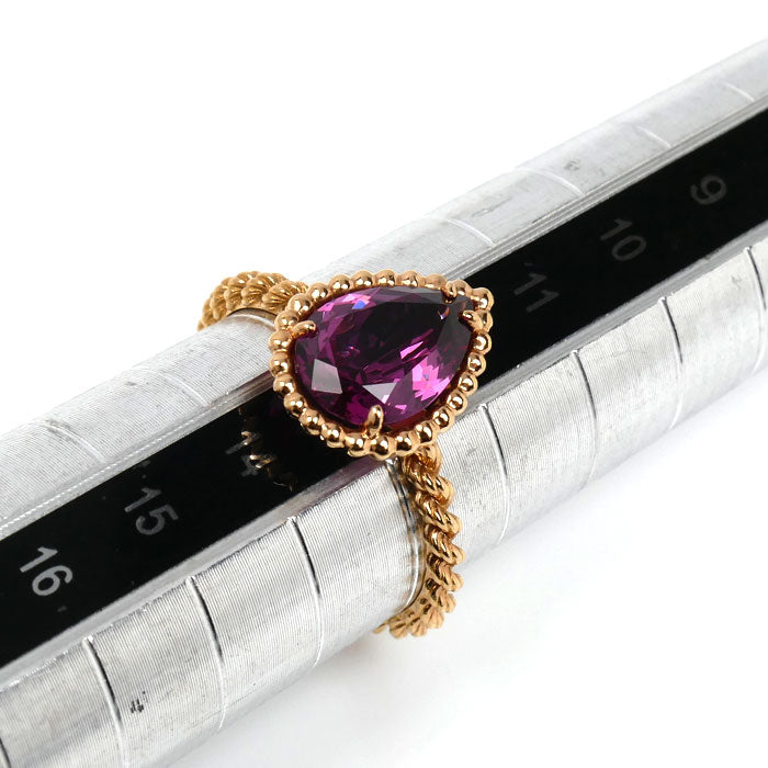 Boucheron ブシュロン K18PG ピンクゴールド セルパンボエム スモール リング・指輪 JRG02783 ロードライトガーネット 13号 53 2.5g レディース【中古】【美品】