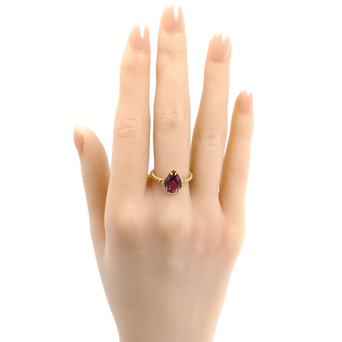 Boucheron ブシュロン K18PG ピンクゴールド セルパンボエム スモール リング・指輪 JRG02783 ロードライトガーネット 13号 53 2.5g レディース【中古】【美品】