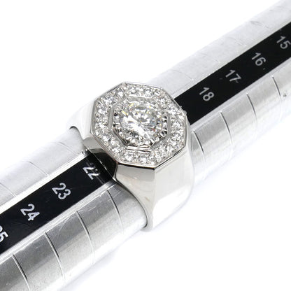 Pt900プラチナ リング・指輪 ダイヤモンド1.013ct/0.33ct 20号 28.4g メンズ【中古】【美品】