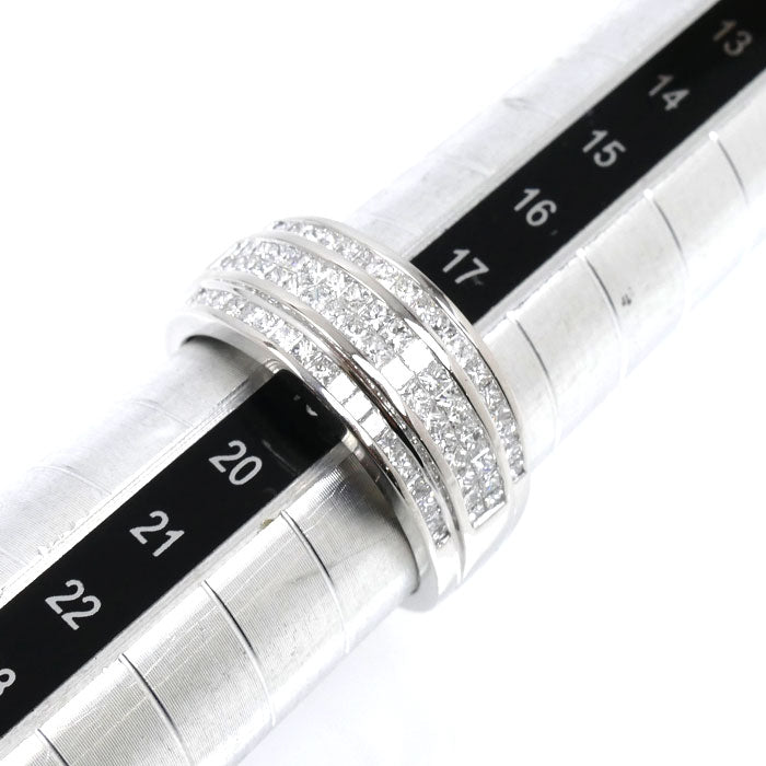 Pt900プラチナ リング・指輪 ダイヤモンド1.38ct 19号 13.3g ユニセックス【中古】