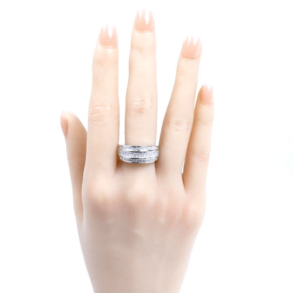 Pt900プラチナ リング・指輪 ダイヤモンド1.38ct 19号 13.3g ユニセックス【中古】
