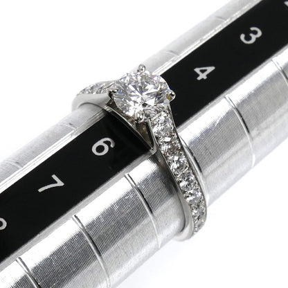 Van Cleef & Arpels ヴァンクリーフ＆アーペル Pt950プラチナ ロマンス ソリティア リング・指輪 VCARG41700 ダイヤモンド0.40ct 5号 45 1.9g レディース【中古】【美品】