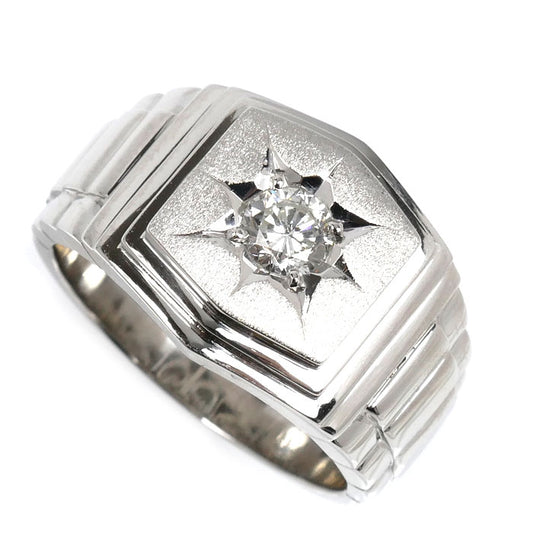 Pt900プラチナ リング・指輪 ダイヤモンド0.58ct 31.4g 28号 メンズ【中古】【美品】