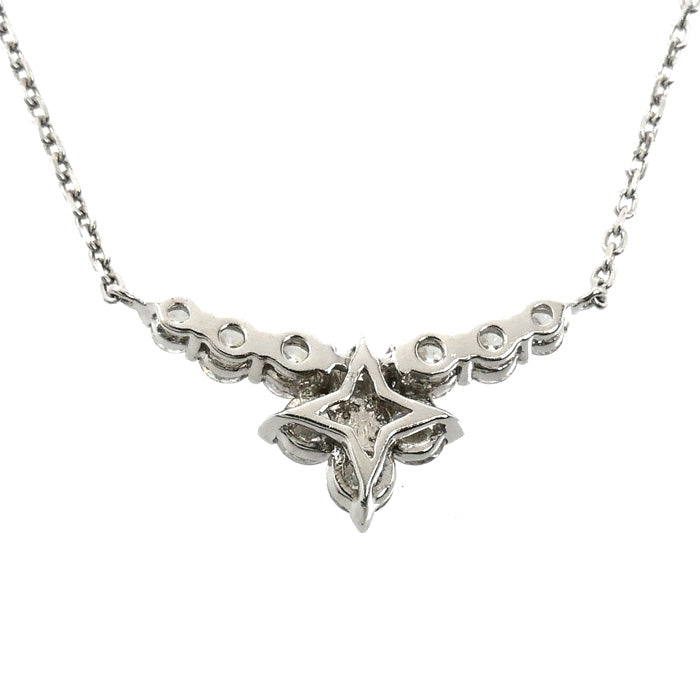 STAR JEWELRY スタージュエリー Pt950プラチナ ネックレス ダイヤモンド0.33ct 2.4g 40～43cm レディース【中古】