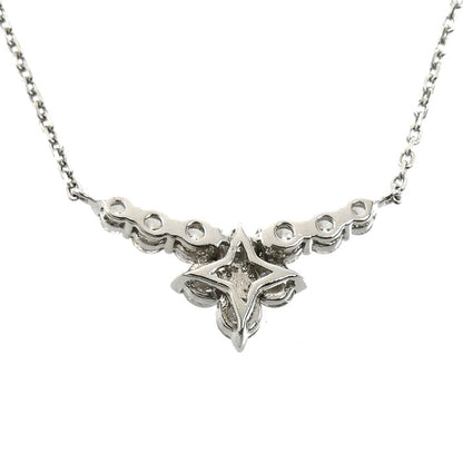 STAR JEWELRY スタージュエリー Pt950プラチナ ネックレス ダイヤモンド0.33ct 2.4g 40～43cm レディース【中古】