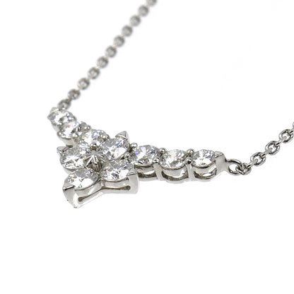 STAR JEWELRY スタージュエリー Pt950プラチナ ネックレス ダイヤモンド0.33ct 2.4g 40～43cm レディース【中古】