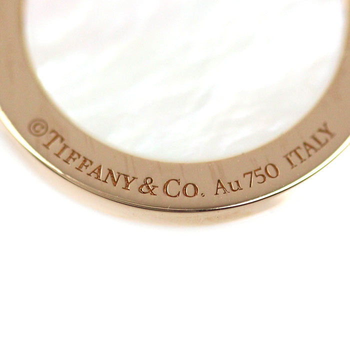 TIFFANY&Co. ティファニー K18PG ピンクゴールド T サークル ネックレス 64026801 ダイヤモンド シェル 4.4g 40.5/45.5cm レディース【中古】【美品】
